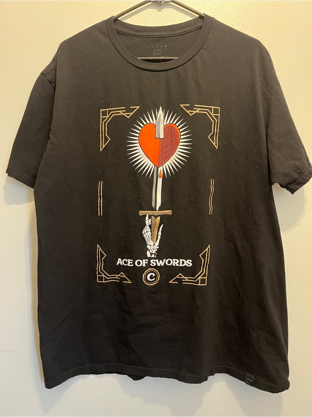 Cloak XL Ace of Swords T-shirt Men Black gamer Markiplier XL